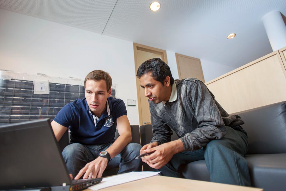 Johannes Reiter and Krishnendu Chatterjee photo by Reiner Riedler © IST Austria