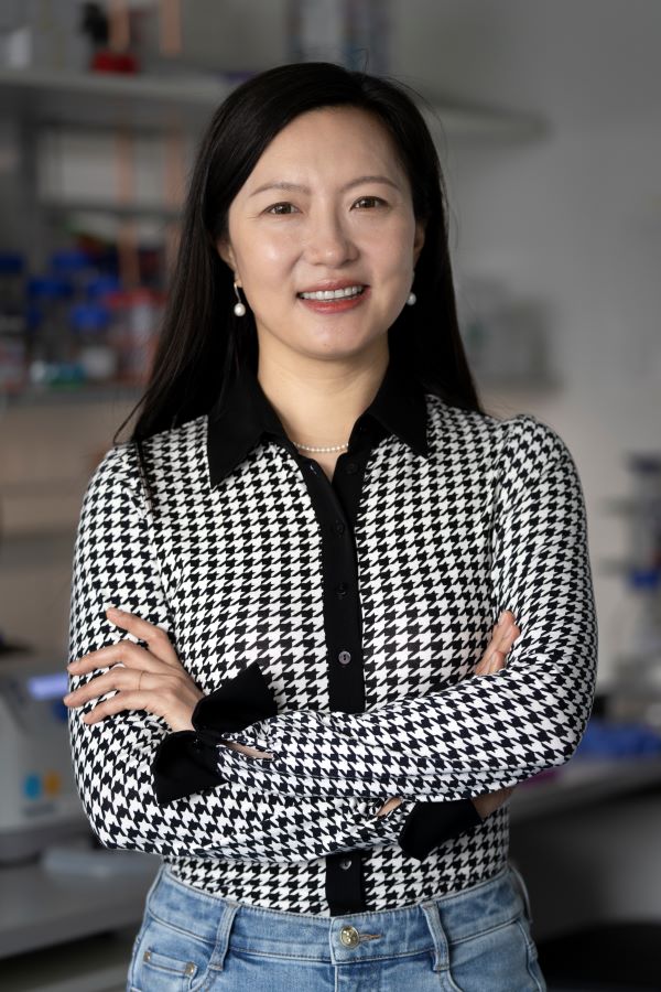 Xiaoqi Feng in the lab at ISTA.