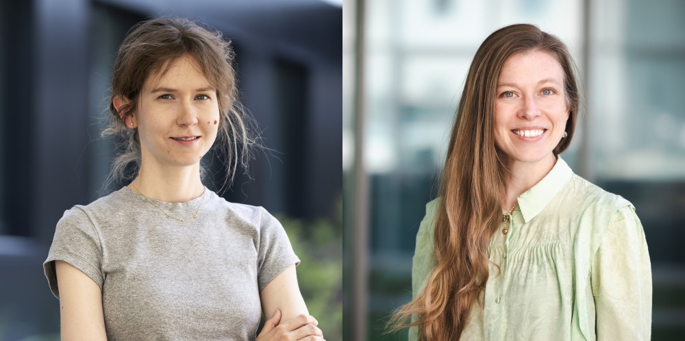Assistant Professors Amelia Douglass (left) and Ylva Götberg (right) at the Institute of Science and Technology Austria (ISTA) in Klosterneuburg.