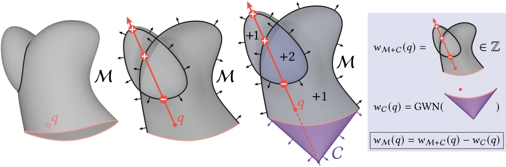 Generalized Winding Number algorithm developed by the ISTA researchers to determine inside-outside relationships when computing shapes.